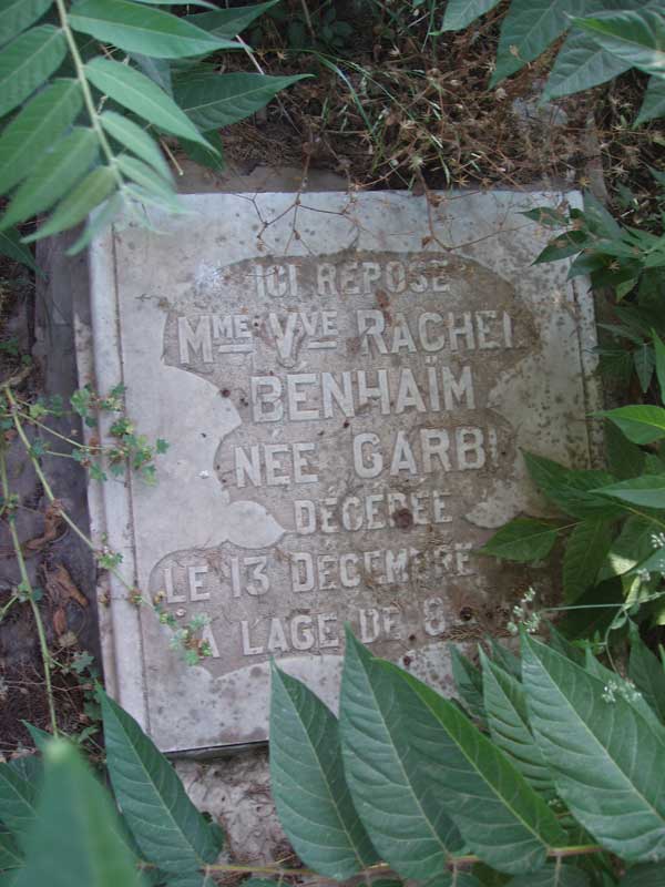 Grafsteen van GARBI Rachel